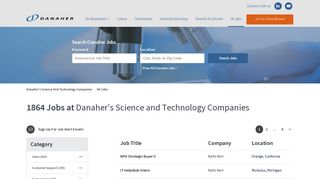 
                            11. Jobs at Danaher's Science and Technology Companies