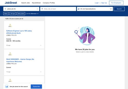 
                            8. Jobs at JOBEE PTE LTD in Singapore, Job Vacancies | ...