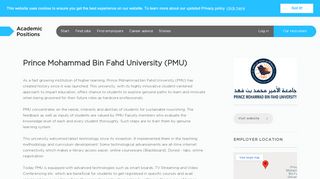 
                            2. Jobs at Prince Mohammad Bin Fahd University (PMU) - ...