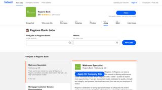 
                            11. Jobs at Regions Bank | Indeed.com