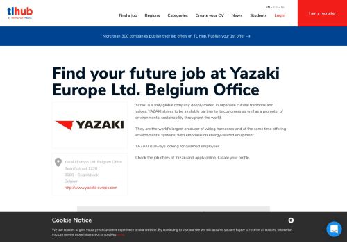 
                            11. Jobs at Yazaki Europe Ltd. Belgium Office | TL Hub jobs
