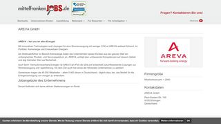 
                            8. Jobs bei AREVA GmbH | mittelfrankenJOBS.de