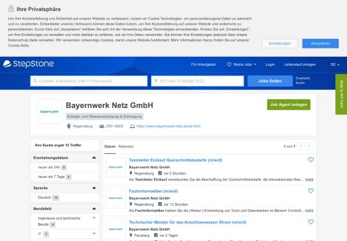 
                            10. Jobs bei Bayernwerk Netz GmbH - Stepstone