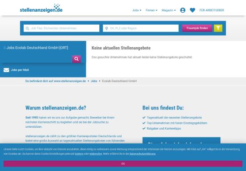 
                            5. Jobs bei Ecolab Deutschland GmbH, Stellenangebote ...