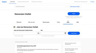 
                            12. Jobs bei Elementare Vielfalt | Indeed.com