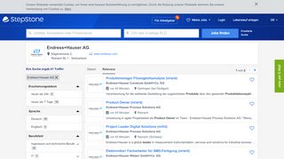 
                            8. Jobs bei Endress+Hauser AG - Stepstone