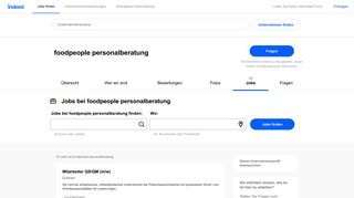 
                            8. Jobs bei foodpeople personalberatung | Indeed.com