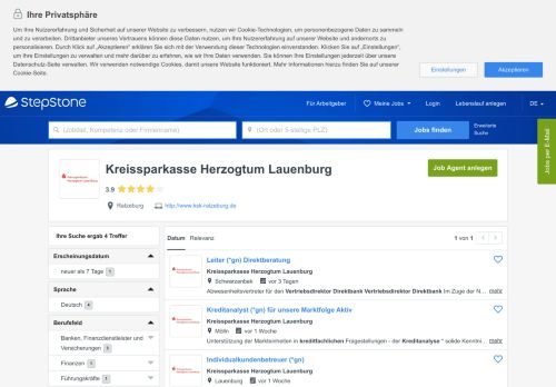 
                            11. Jobs bei Kreissparkasse Herzogtum Lauenburg - StepStone