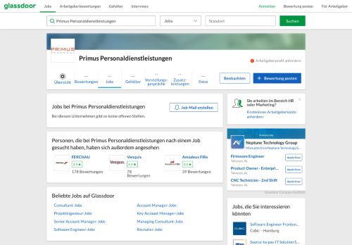
                            10. Jobs bei Primus Personaldienstleistungen | Glassdoor.de