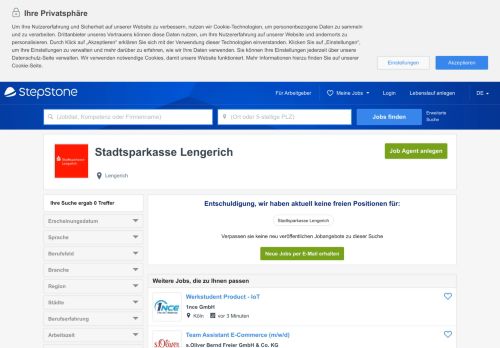 
                            10. Jobs bei Stadtsparkasse Lengerich - StepStone