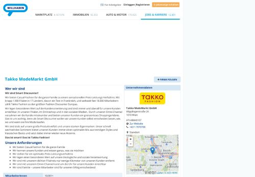 
                            10. Jobs bei Takko ModeMarkt GmbH - willhaben
