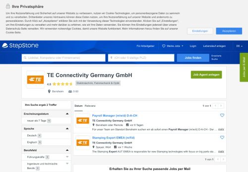 
                            7. Jobs bei TE Connectivity Germany GmbH - Stepstone