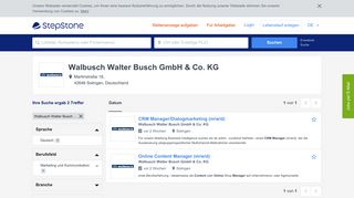 
                            6. Jobs bei Walbusch Walter Busch GmbH & Co. KG - Stepstone