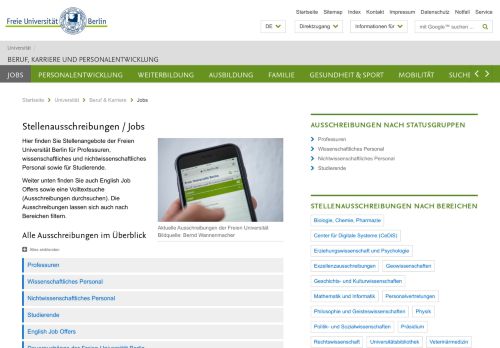 
                            1. Jobs • Beruf & Karriere • Freie Universität Berlin