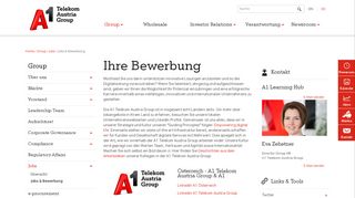 
                            7. Jobs & Bewerbung | A1 Telekom Austria Group