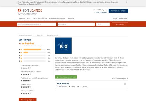 
                            9. Jobs B&O Parkhotel - neue Jobs in Bad Aibling | HOTELCAREER