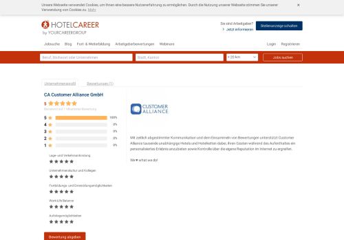 
                            5. Jobs CA Customer Alliance GmbH - neue Jobs in Berlin ... - Hotelcareer