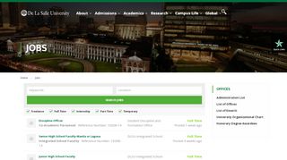 
                            13. Jobs - De La Salle University - My DLSU