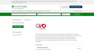 
                            10. Jobs GVO Personal GmbH - neue Jobs - Deutschland | GASTROJOBS