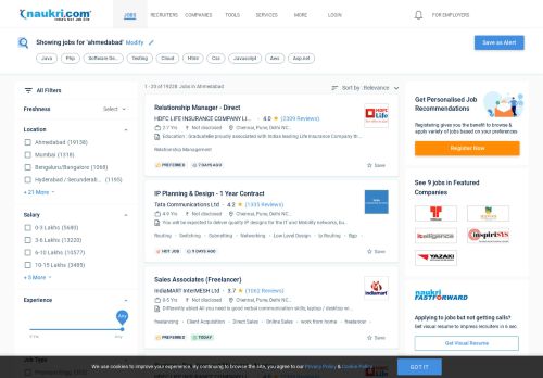 
                            1. Jobs in Ahmedabad - Job Vacancies in Ahmedabad - Naukri.com