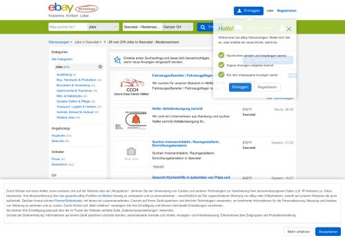 
                            9. Jobs in Seevetal - Niedersachsen | eBay Kleinanzeigen