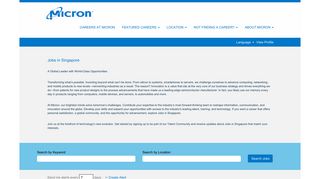 
                            2. Jobs in Singapore - Jobs at Micron - Micron Technology, Inc.