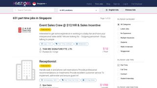 
                            5. Jobs in Singapore | Part Time Jobs | FastJobs