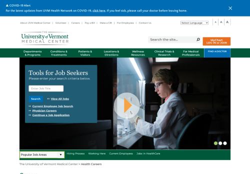 
                            12. Jobs in Vermont - Health Careers - University of Vermont Medical ...