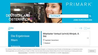 
                            7. Jobs - Nach einer Stellenanzeige bei Primark - Germany suchen