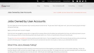 
                            13. Jobs Owned by User Accounts - Brent Ozar Unlimited®