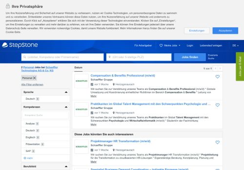 
                            10. Jobs Personal bei Schaeffler Technologies AG & Co. KG - Stepstone