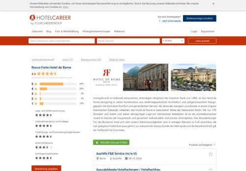 
                            8. Jobs Rocco Forte Hotel de Rome - neue Jobs in Berlin ...