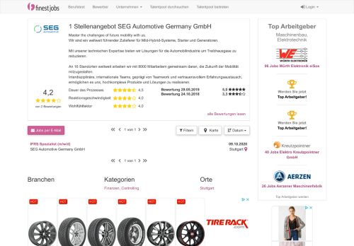 
                            4. Jobs SEG Automotive Germany GmbH - 50 Stellenangebote - finest jobs