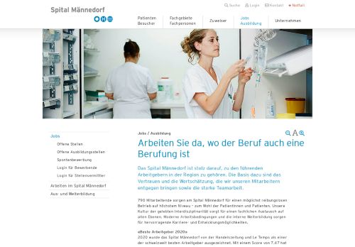 
                            6. Jobs - Spital Männedorf