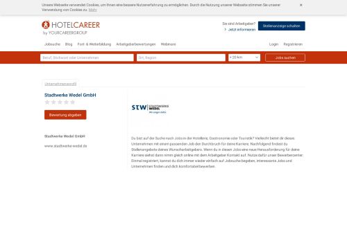 
                            11. Jobs Stadtwerke Wedel GmbH - neue Jobs in Wedel | HOTELCAREER