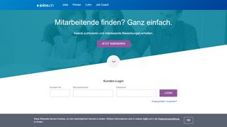 
                            2. jobs.ch - Der Marktführer mit den meisten Stellensuchenden