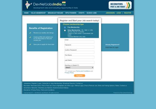 
                            6. Jobseeker registration - DevNetJobsIndia