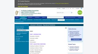 
                            3. Jobseeker's Allowance - Operational Guidelines - Social Welfare