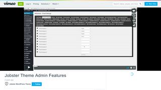 
                            12. Jobster Theme Admin Features on Vimeo