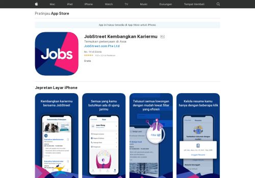 
                            5. JobStreet di App Store - iTunes - Apple