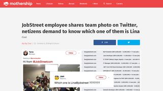 
                            6. JobStreet employee shares team photo on Twitter, netizens demand to ...