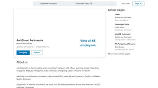 
                            6. JobStreet Indonesia | LinkedIn