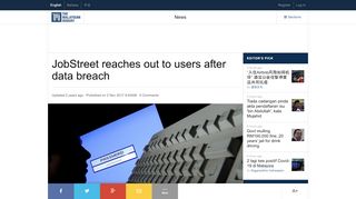 
                            12. JobStreet reaches out to users after data breach | The Malaysian Insight