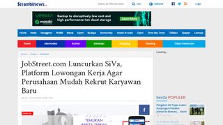 
                            9. JobStreet.com Luncurkan SiVa, Platform ... - Serambi Indonesia
