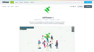 
                            12. JobTeaser on Vimeo