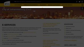 
                            9. Joburg eServices - City of Johannesburg