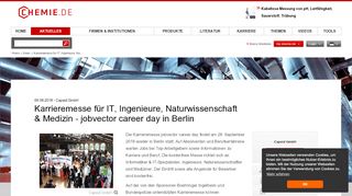 
                            9. jobvector career day in Berlin - Chemie.de