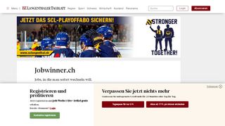 
                            6. Jobwinner.ch - News : Stellen - langenthalertagblatt.ch