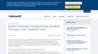 
                            13. Jochen Schweizer mydays Group verwaltet Verträge in der Fabasoft ...
