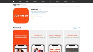 
                            8. Joe Fresh on the App Store - iTunes - Apple